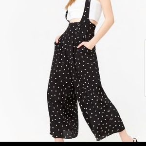 Polka Dot Wide Leg Overall Jumper Plus Size